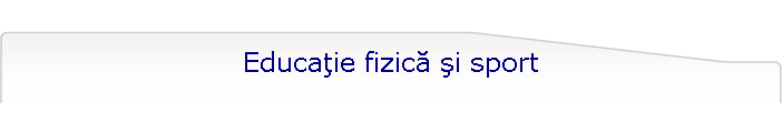 Educaie fizic i sport